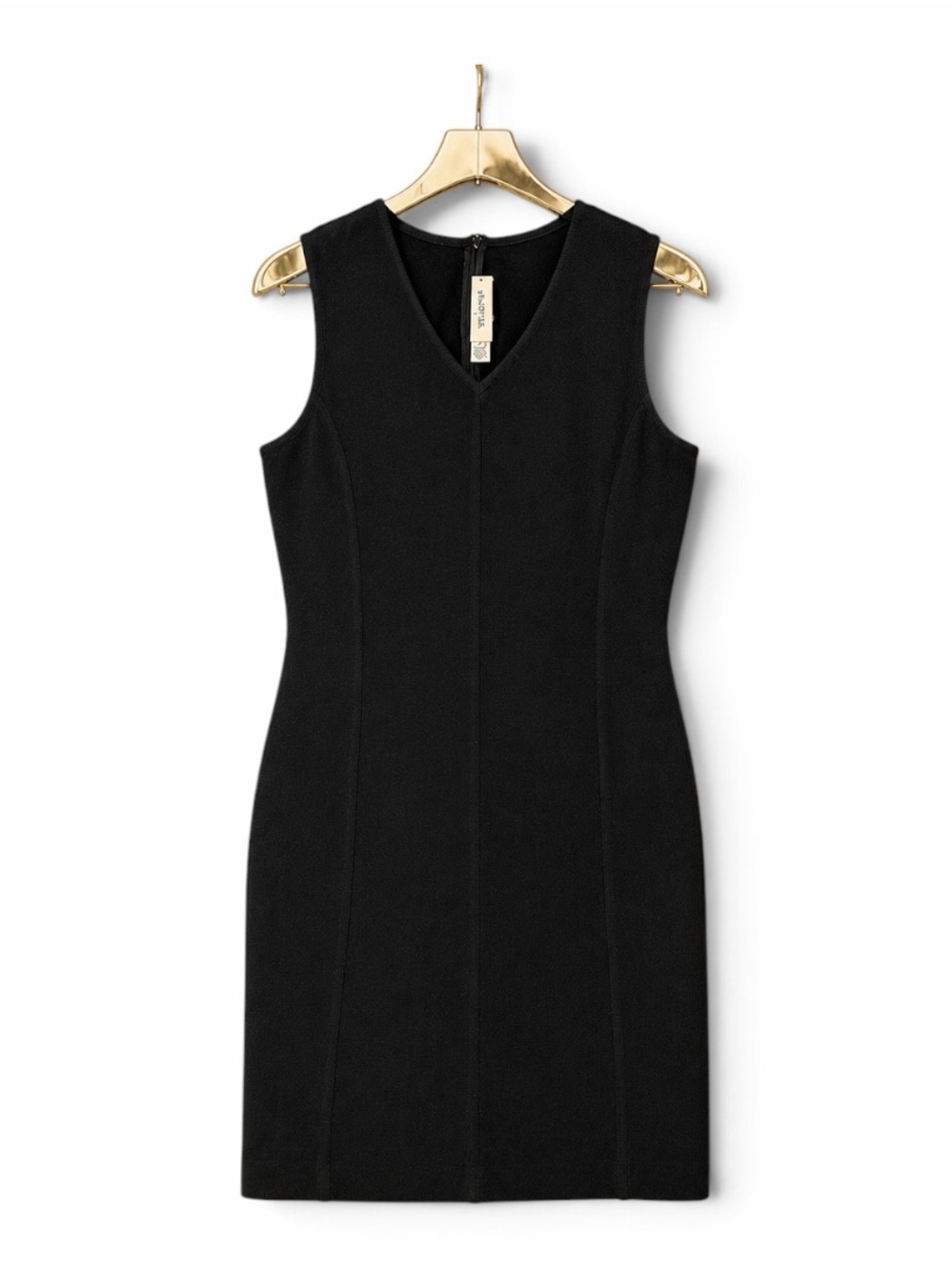 St. John Collection Black Santana Knit Sleeveless Dress – Size 14